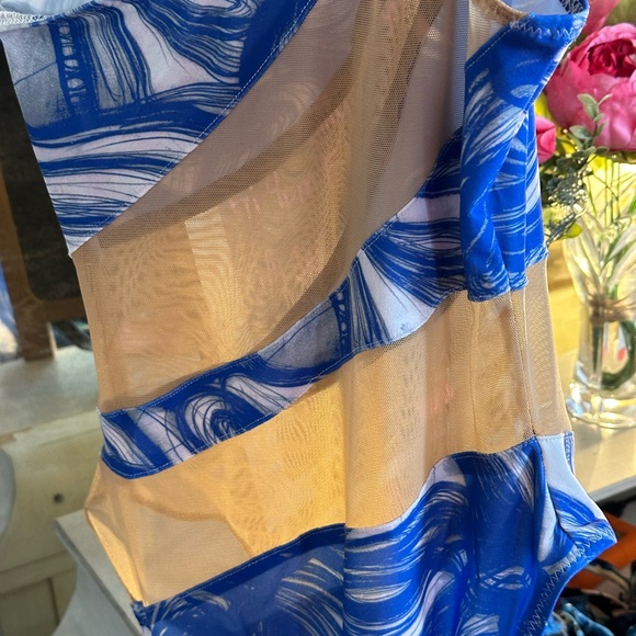 Norma Kamila NWT One Piece Blue & Mesh - Picture 5 of 8